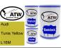 Preview: Audi, Tunis Yellow, L16M: 500ml Lackdose + 500ml Klarlack + 250ml Härter - Set, von ATW Autoteile West.